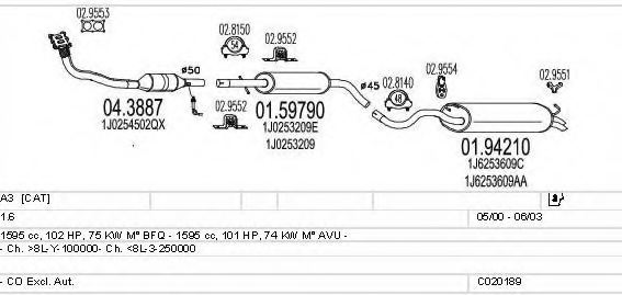 MTS C020189012363 Exhaust System